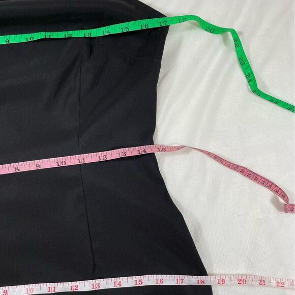 Black Cocktail Dress Size 6 Sleeveless Rhinestone Accents Dressbarn Collections - Picture 4 of 10